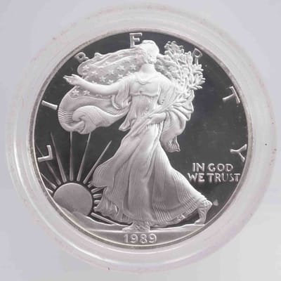 1989 Proof American Silver Eagle 1oz Coin