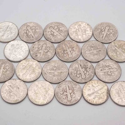 SPOT Lot of 20 Roosevelt Silver Dimes Random Year - additional view
