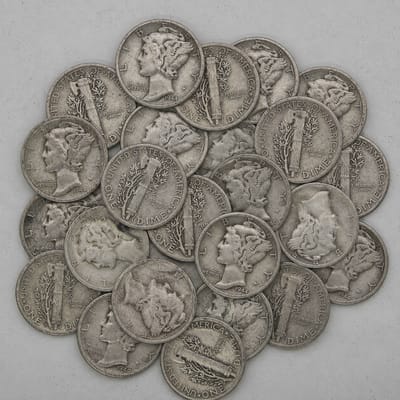 Random 90% Silver Mercury Dime - Choose Quantity