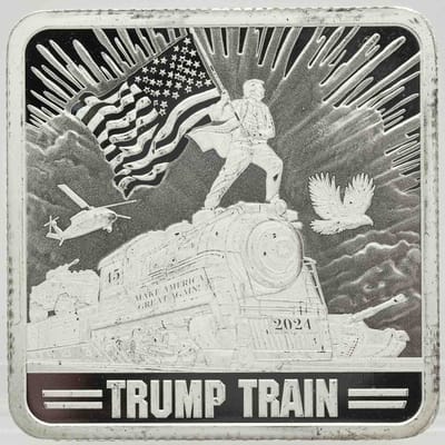 2024 Rare Trump Train 1oz Silver Bar 