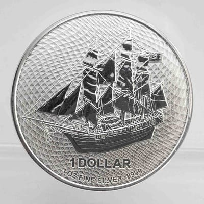 2023 Cook Island Mast Ship 1oz Silver Coin 