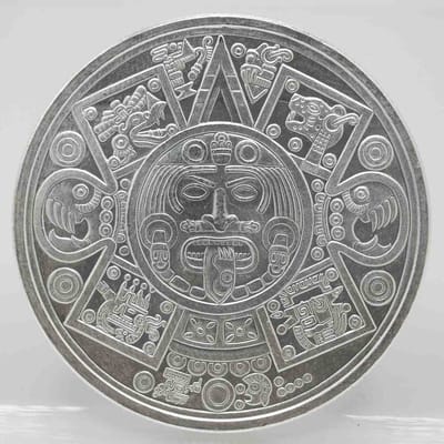  Aztec Eagle Warrior 1oz Silver Round  - additional view