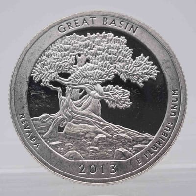 2013 Great Basin Proof Silver Quarter 90%