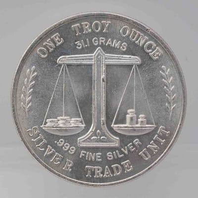 Vintage Silver Trade Unit 1oz High Relief Round - additional view