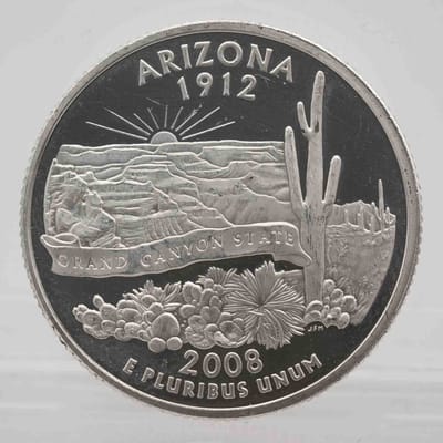 2001 American Proof Silver Quarter Arizona