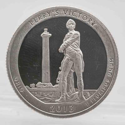 2013 Perry's Victory Proof Silver Quarter 90%