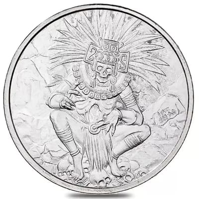  Aztec God Of Death 1oz Silver Round 