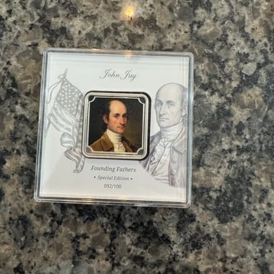 Geiger Founding Father’s John Jay 1oz silver bar