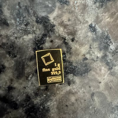 1 Gram Valcambi Gold Bar(raw)