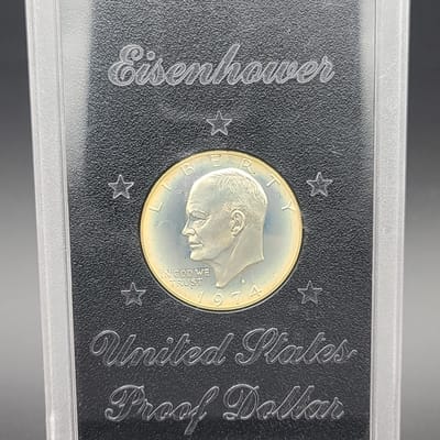 1974 Eisenhower PROOF Dollar w/Toning 40% Silver