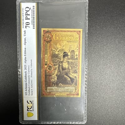2025 Arizona 1/2  Goldback PCGS 70 PPQ