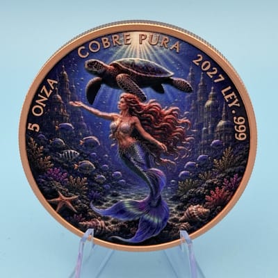 5 Oz Copper Libertad Mermaid. EXCLUSIVE TO MY PRECIOUS INVESTMENTS. ￼
