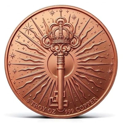 5 OZ COLORIZED ELEPHANT .999 FINE COPPER ROUND - additional view