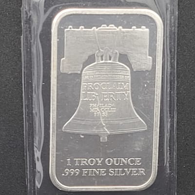 1 OZ BAR SILVER SDBullion Mint Liberty Bell Sealed