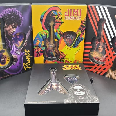 Copper Guitar Picks Prince, Ozzy, Hendrix,VanHalen