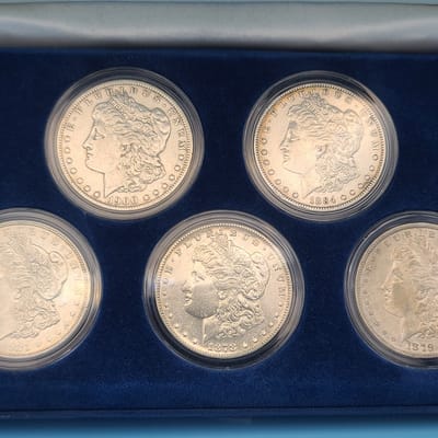 Morgan Dollar 5 Piece Set with COA - additional view