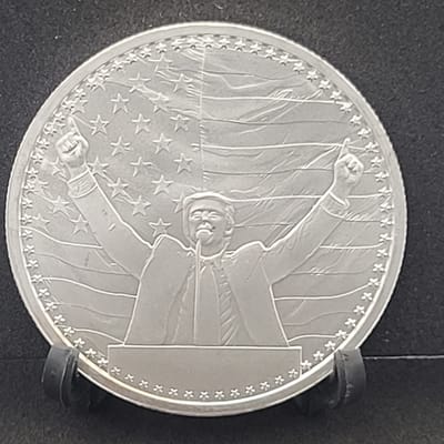 1 Oz .999 Fine Silver TRUMP ROUND  Limited Edition - additional view