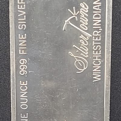 1987 Silver Towne Merry Christmas Santa Face Bar - additional view