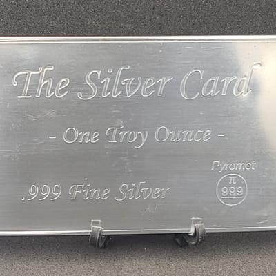 Pyromet 1 Troy Oz .999 Fine Silver Card w/COA