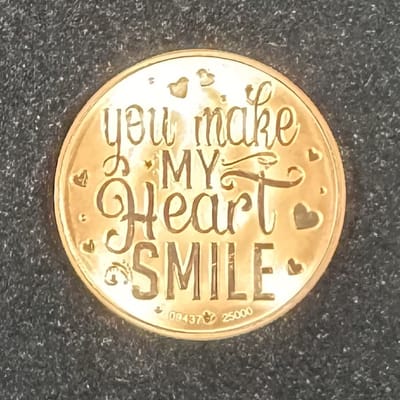 GNOME VALENTINE 1 oz Colorized .999 Copper Round  - additional view