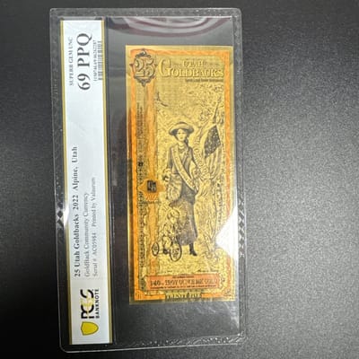 2022 Utah 25 Goldback PCGS 69 PPQ Superb Gem