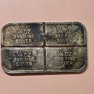 Vintage 1 oz Silver Bars International Trade Unit - additional view
