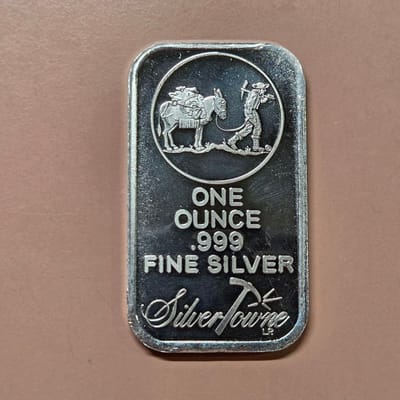 1 oz. SilverTowne Silver Bar - Trademark Prospecto