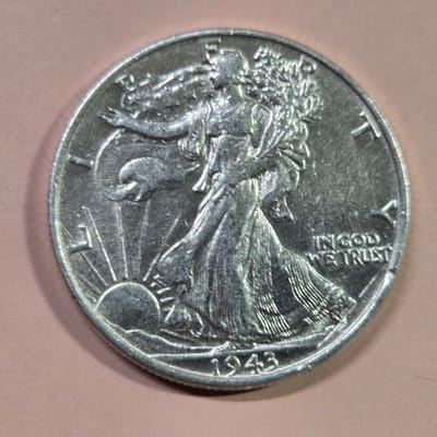 1943 Walking Liberty P  Half Dollar AU