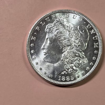 1885 P Morgan Silver Dollar  AU