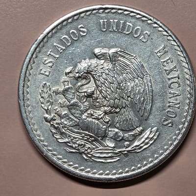 1947 Cinco Peso extra Fine 0.868 oz of Silver - additional view