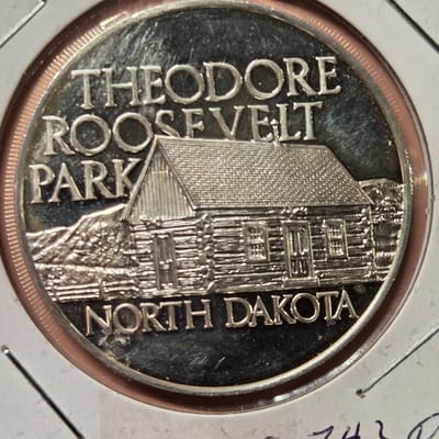 Under melt Theodore Roosevelt ND 0.743 oz Silver 