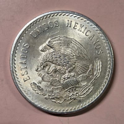 1948 Mexican Cinco Peso 0.868 oz of Silver - additional view