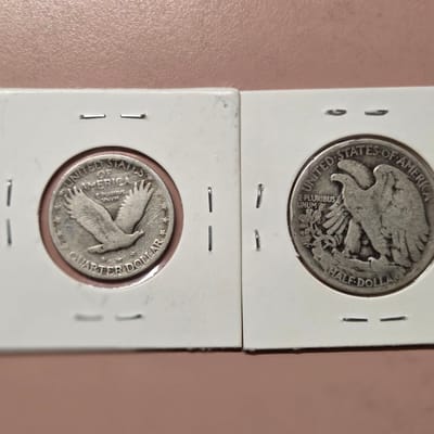 1920 Walking Liberty Half & 1925 Standing Quater - additional view