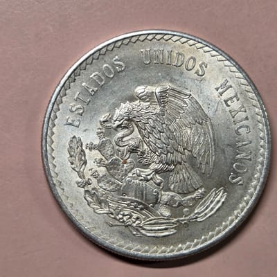 1948 Cinco Peso Cuauhtémoc 0.868 oz of Silver - additional view