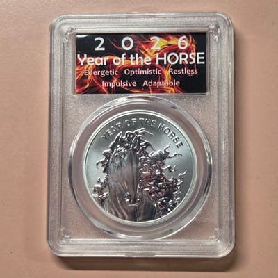 2026 Year of the Horse SMI mint 1 oz Silver Round