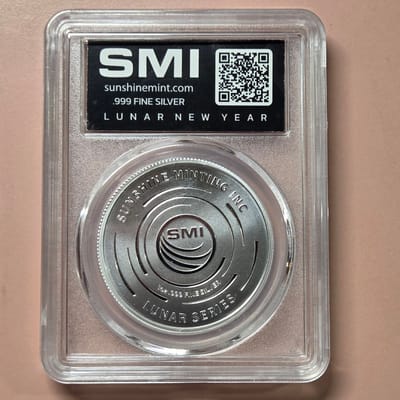 2026 Year of the Horse SMI mint 1 oz Silver Round - additional view
