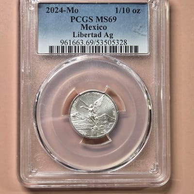 2024 1/10 oz Silver Mexican Libertad 999 MS69 - additional view