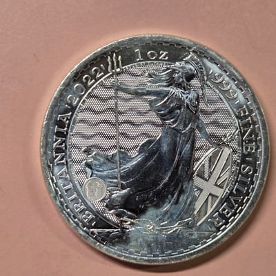 2022 Britannia  Silver 1 oz Coin 999 AU - additional view