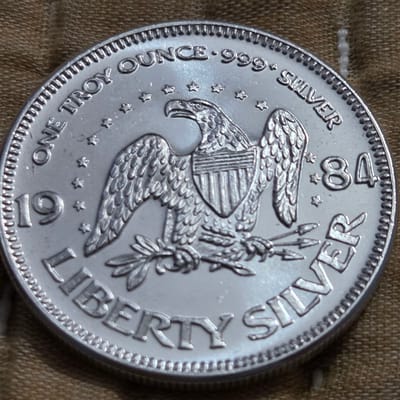 1984 Proof A Mark Silver Round 999