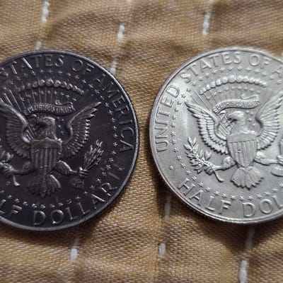 1964 Toned Kennedy  & 1965 Kennedy  $45 - additional view