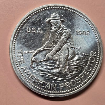 1982 Englehard Prospector 1 oz Silver Round 999