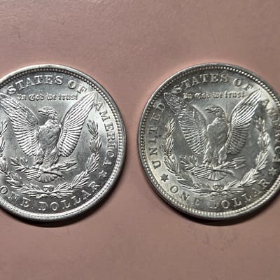 2 Morgan P  Silver Dollars 90% Silver AU - additional view