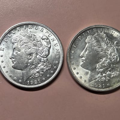 2 Morgan P  Silver Dollars 90% Silver AU