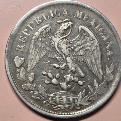 1901 Z Un Peso Mexican Silver Coin - additional view