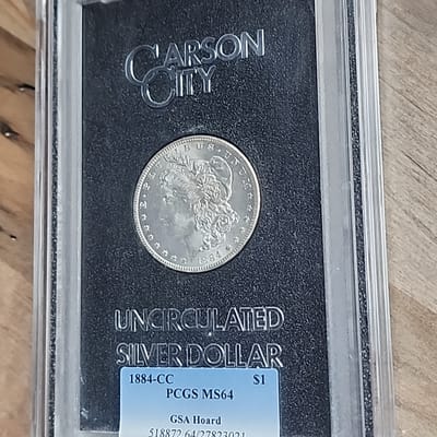 1884-CC Morgan Dollar GSA, Ms64 PCGS