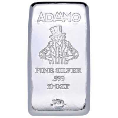 Adamo Uncle Sam Bar 10 oz .999 Fine Silver Adamo