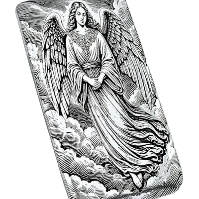 10 ozt 999 Fine Silver Art Bar - Guardian Angel 