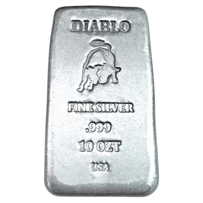 Adamo Diablo Bar 10 oz .999 Fine Silver Adamo 