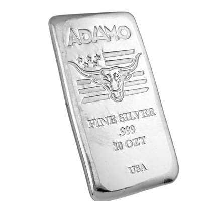 Adamo The Steer Bar 10 oz .999 Fine Silver Adamo - additional view