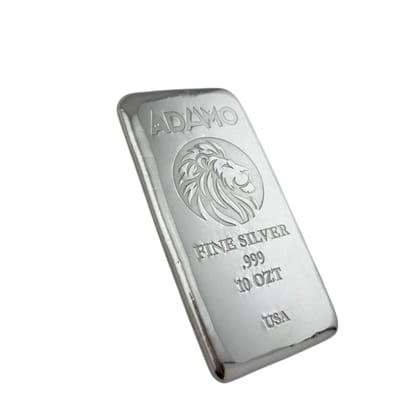 Adamo The King Bar 10 oz .999 Fine Silver Adamo  - additional view